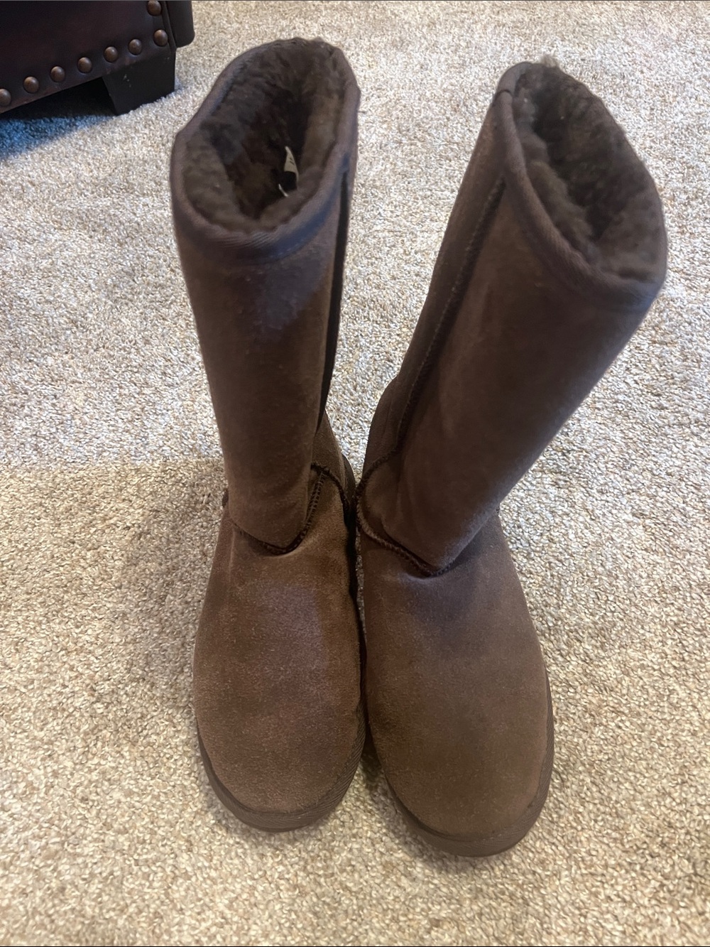 Women's Tall Shearling-Lined Boots in Dark Brown Size 6